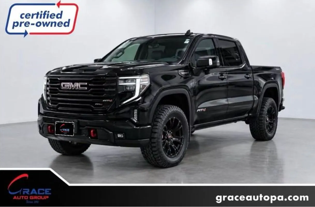 Black 2024 GMC Sierra 1500 4WD Crew Cab Short Box AT4 for sale in Morrisville, PA