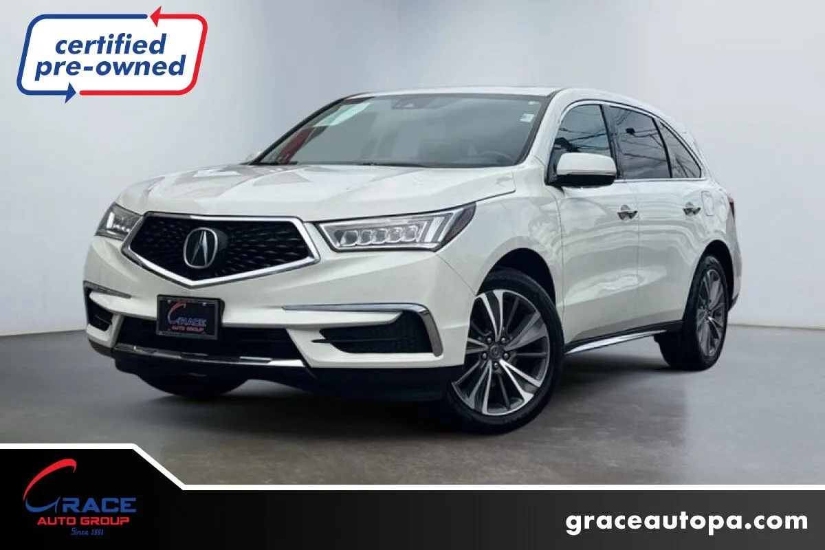 White 2017 Acura MDX SH-AWD w/Tech for sale in Morrisville, PA