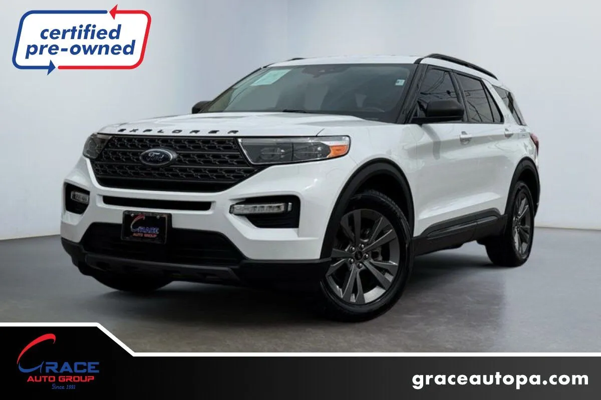 White 2021 Ford Explorer XLT for sale in Morrisville, PA
