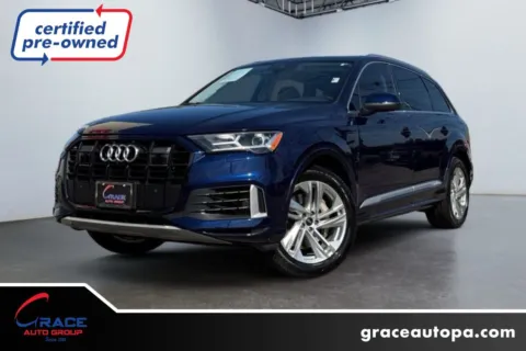 Blue 2022 Audi Q7 3.0T quattro Premium Plus for sale in Morrisville, PA