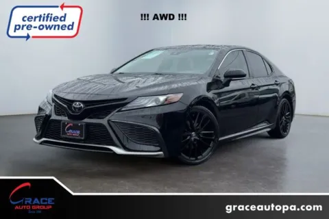 Black 2022 Toyota Camry XSE AWD for sale in Morrisville, PA