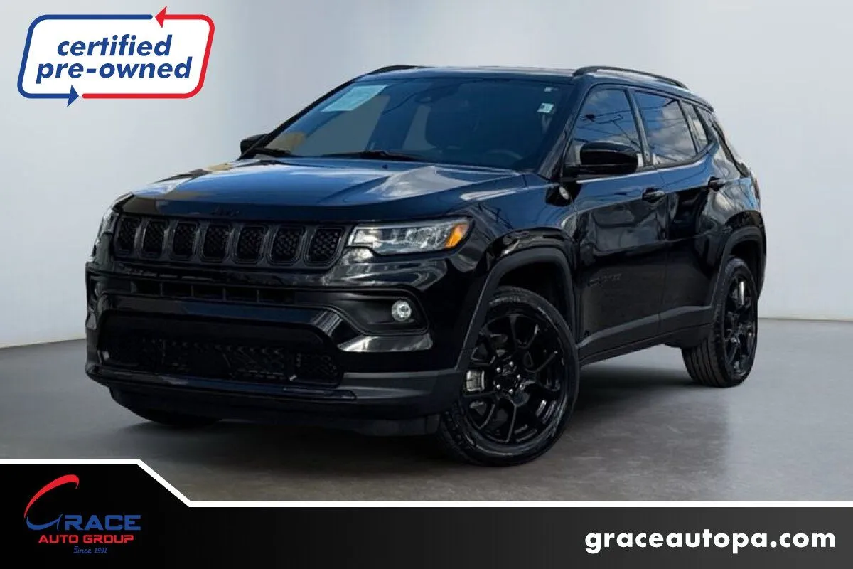 Black 2023 Jeep Compass Altitude 4x4 for sale in Morrisville, PA
