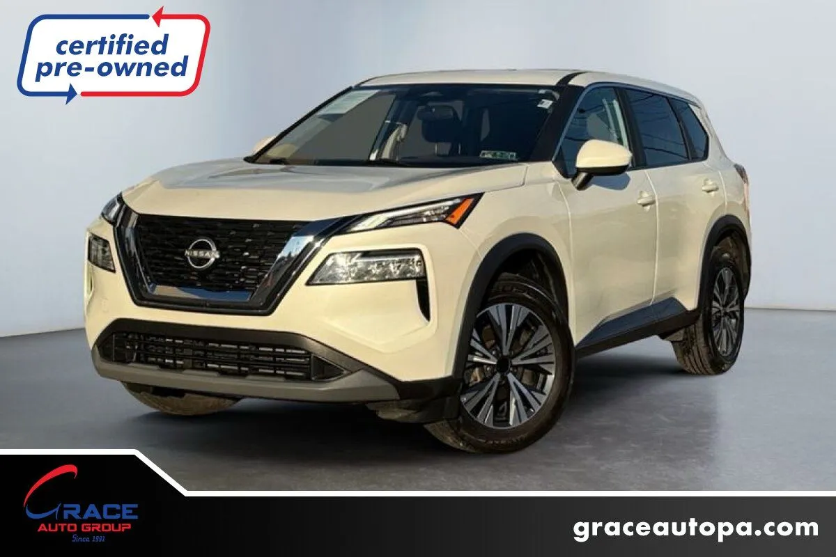 White 2023 Nissan Rogue SV Intelligent AWD for sale in Morrisville, PA