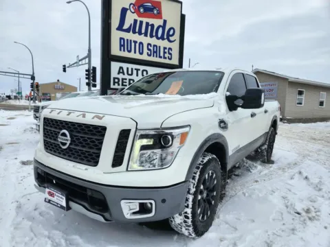 White 2017 Nissan Titan Crew Cab PRO-4X Pickup 4D 5 1/2 ft for sale in Wadena, MN