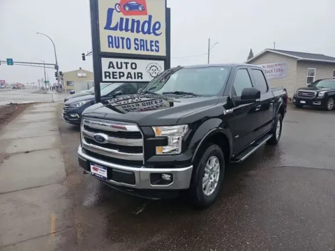 Black 2016 Ford F-150 SuperCrew Cab Lariat Pickup 4D 5 1/2 ft for sale in Wadena, MN
