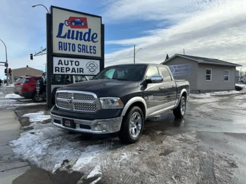 Gray 2015 Ram 1500 Crew Cab Laramie Pickup 4D 5 1/2 ft for sale in Wadena, MN