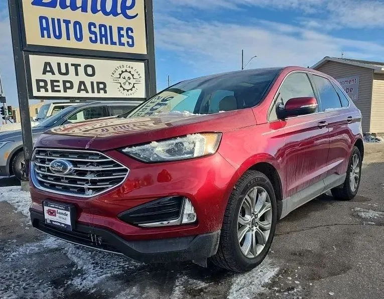 Red 2019 Ford Edge Titanium Sport Utility 4D for sale in Wadena, MN