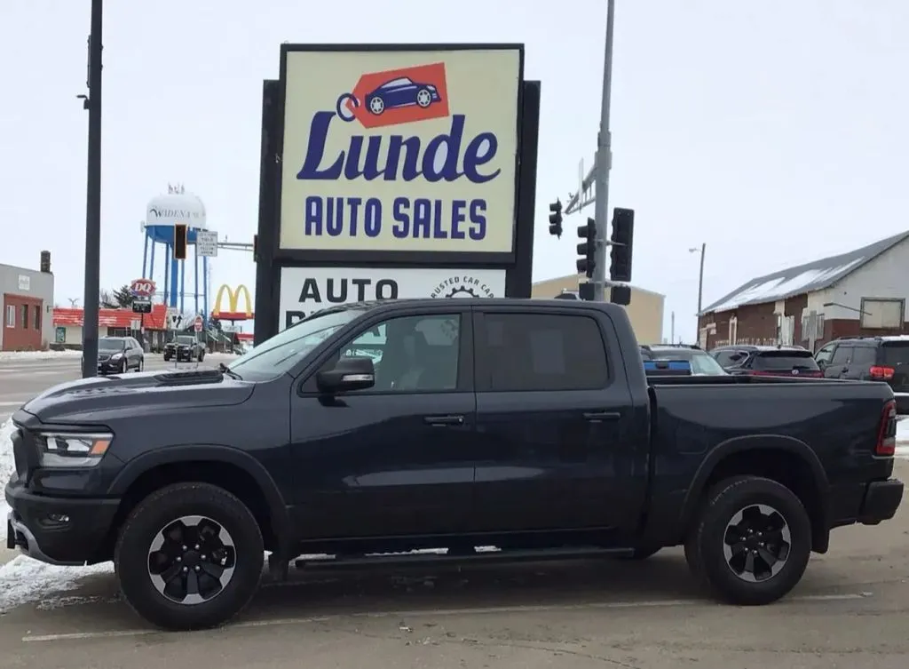 Blue 2021 Ram 1500 Crew Cab Rebel Pickup 4D 5 1/2 ft for sale in Wadena, MN