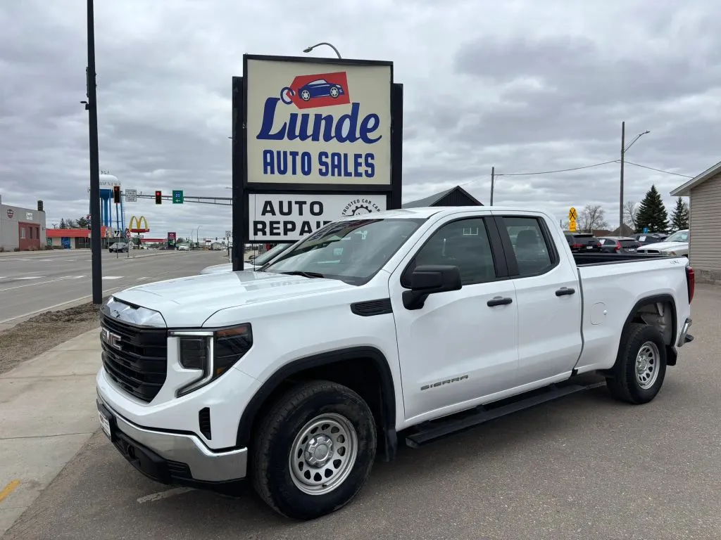 White 2023 GMC Sierra 1500 Double Cab Pro Pickup 4D 6 1/2 ft for sale in Wadena, MN
