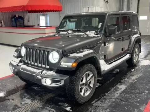 Gray 2020 Jeep Wrangler Unlimited Sahara Sport Utility 4D for sale in Wadena, MN
