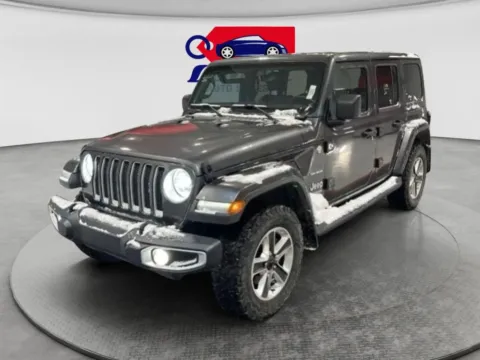 Gray 2020 Jeep Wrangler Unlimited Sahara Sport Utility 4D for sale in Wadena, MN