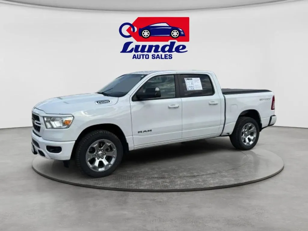 White 2023 Ram 1500 Crew Cab Big Horn Pickup 4D 5 1/2 ft for sale in Wadena, MN