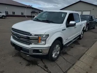 White 2018 Ford F-150 SuperCrew Cab Lariat Pickup 4D 5 1/2 ft for sale in Wadena, MN