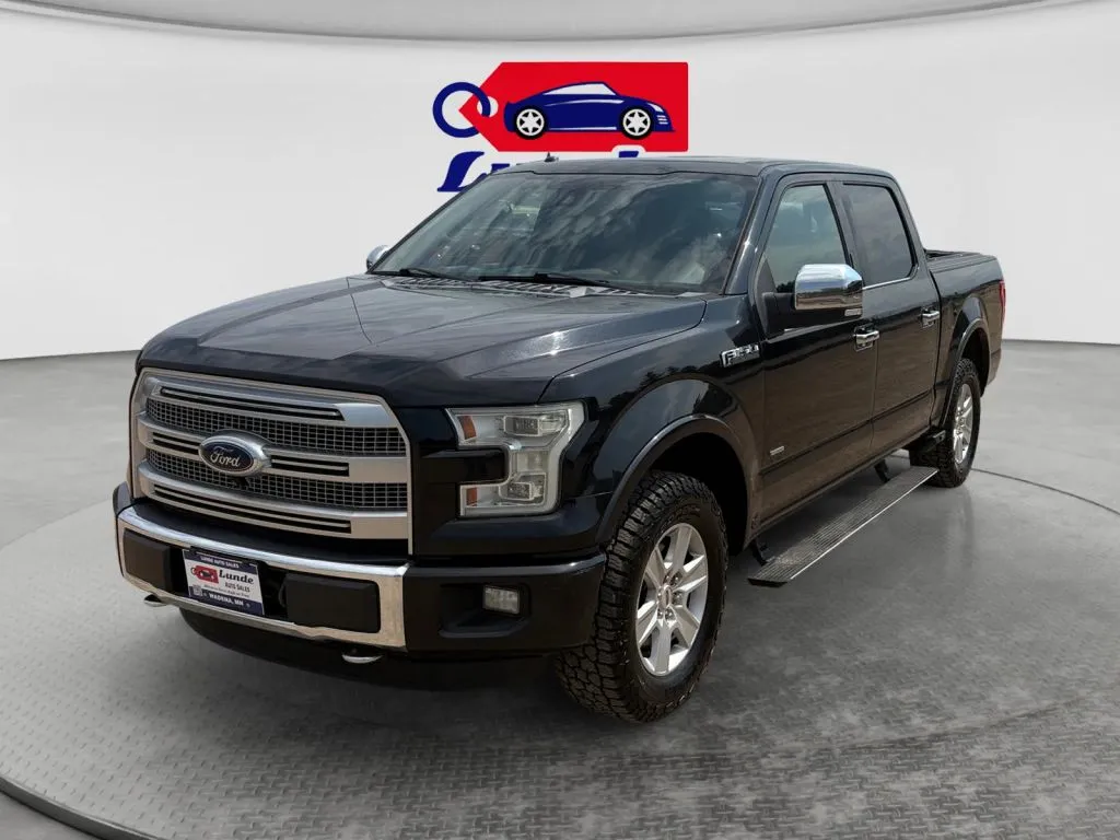Black 2015 Ford F-150 SuperCrew Cab Platinum Pickup 4D 5 1/2 ft for sale in Wadena, MN