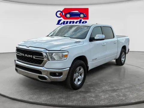 White 2022 Ram 1500 Crew Cab Big Horn Pickup 4D 5 1/2 ft for sale in Wadena, MN