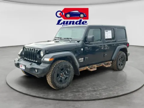 Black 2019 Jeep Wrangler Unlimited Sport SUV 4D for sale in Wadena, MN
