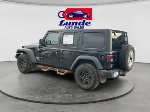 Another view of 2019 Jeep Wrangler Unlimited Sport SUV 4D for sale in Wadena, MN at Lunde Auto Sales Center