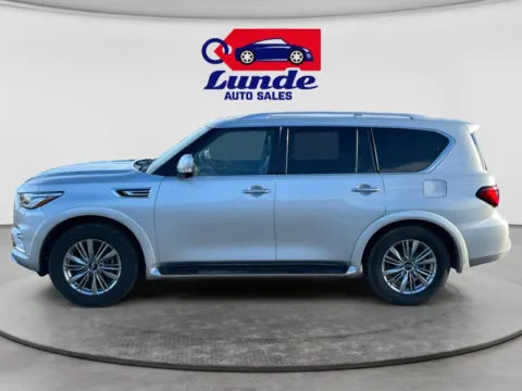Photos of 2021 INFINITI QX80 LUXE Sport Utility 4D for sale in Wadena, MN at Lunde Auto Sales - Wadena