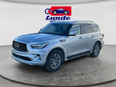 Silver 2021 INFINITI QX80 LUXE Sport Utility 4D for sale in Wadena, MN