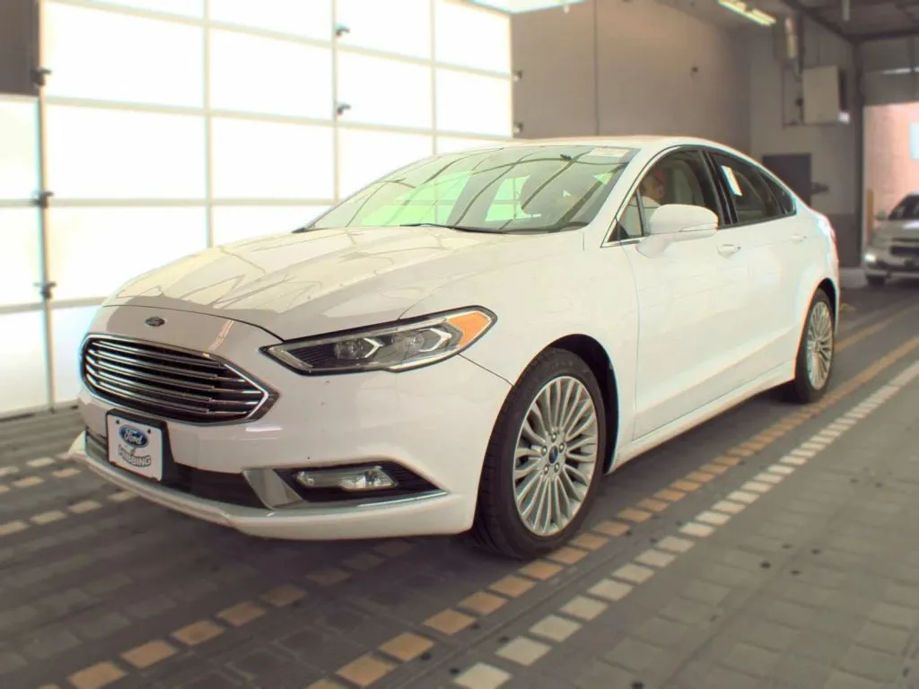 White 2018 Ford Fusion Titanium Sedan 4D for sale in Wadena, MN