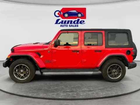 Photos of 2021 Jeep Wrangler Unlimited Sport SUV 4D for sale in Wadena, MN at Lunde Auto Sales - Wadena