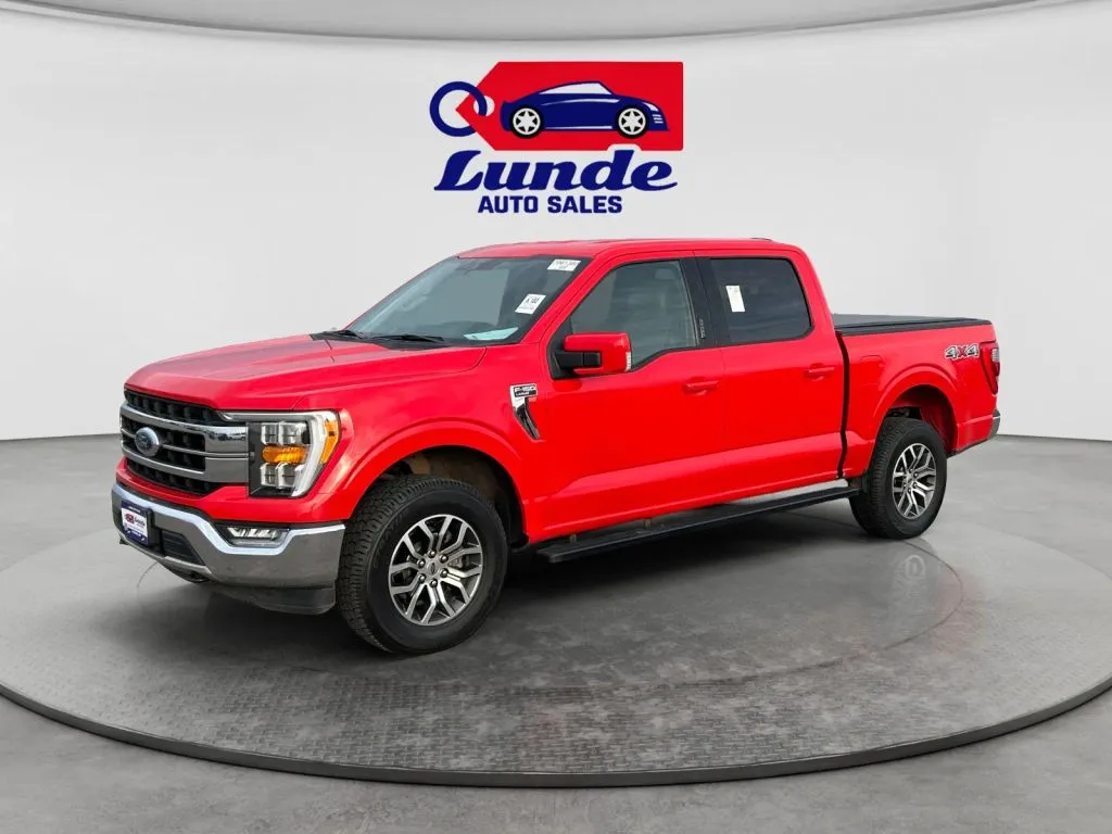 Red 2021 Ford F-150 SuperCrew Cab Lariat Pickup 4D 5 1/2 ft for sale in Wadena, MN
