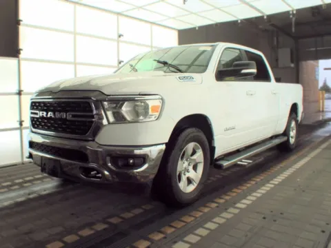 White 2022 Ram 1500 Crew Cab Big Horn Pickup 4D 6 1/3 ft for sale in Wadena, MN