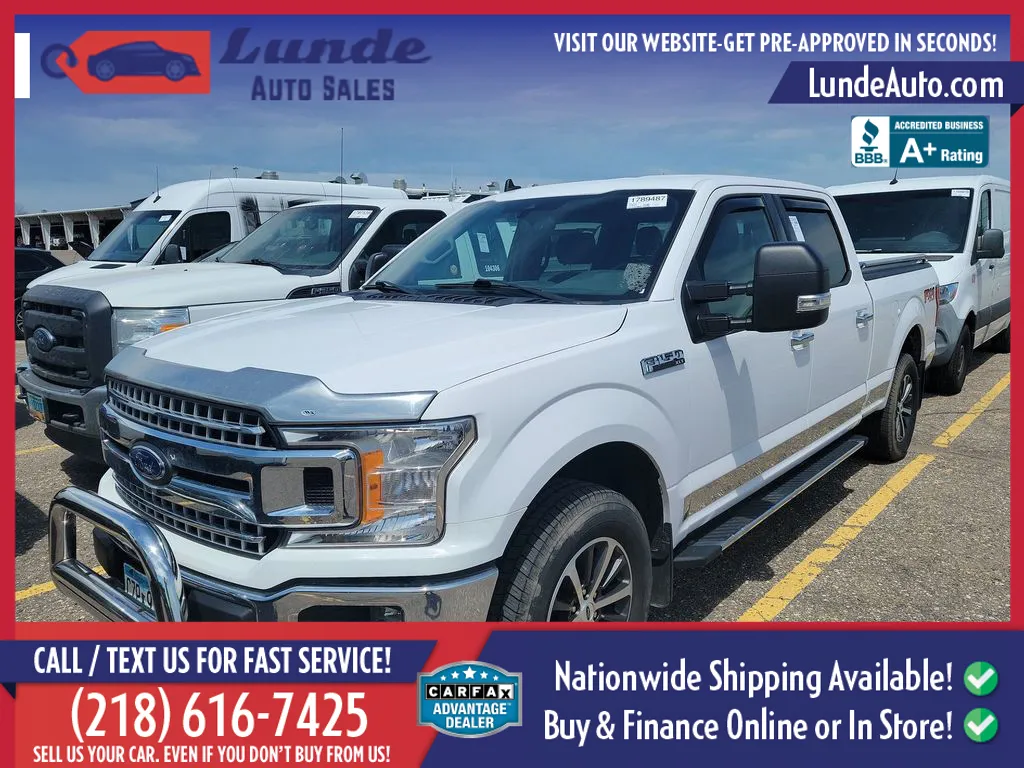 White 2019 Ford F-150 SuperCrew Cab XLT Pickup 4D 6 1/2 ft for sale in Wadena, MN