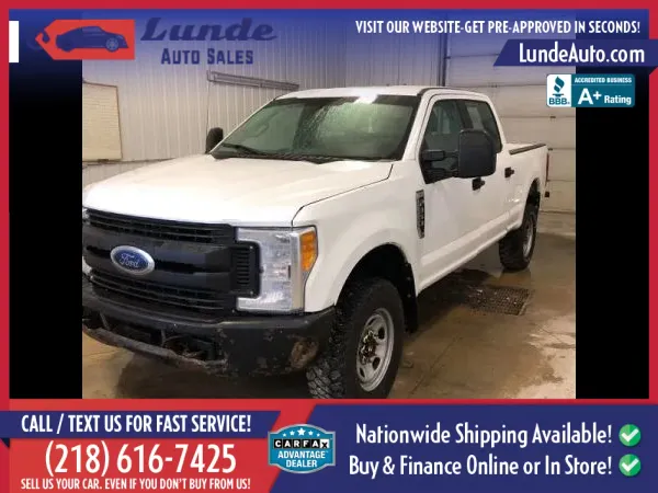 White 2017 Ford F350 Super Duty Crew Cab XL Pickup 4D 8 ft for sale in Wadena, MN