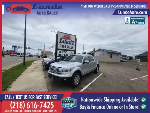 Silver 2013 Ford F-150 SuperCrew Cab Platinum Pickup 4D 5 1/2 ft for sale in Wadena, MN