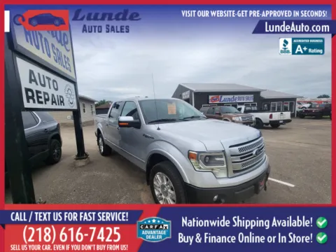 Another view of 2013 Ford F-150 SuperCrew Cab Platinum Pickup 4D 5 1/2 ft for sale in Wadena, MN at Lunde Auto Sales