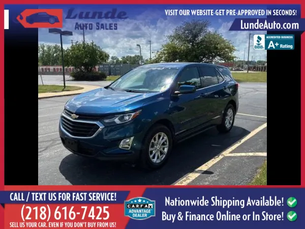 Blue 2020 Chevrolet Equinox LT Sport Utility 4D for sale in Wadena, MN