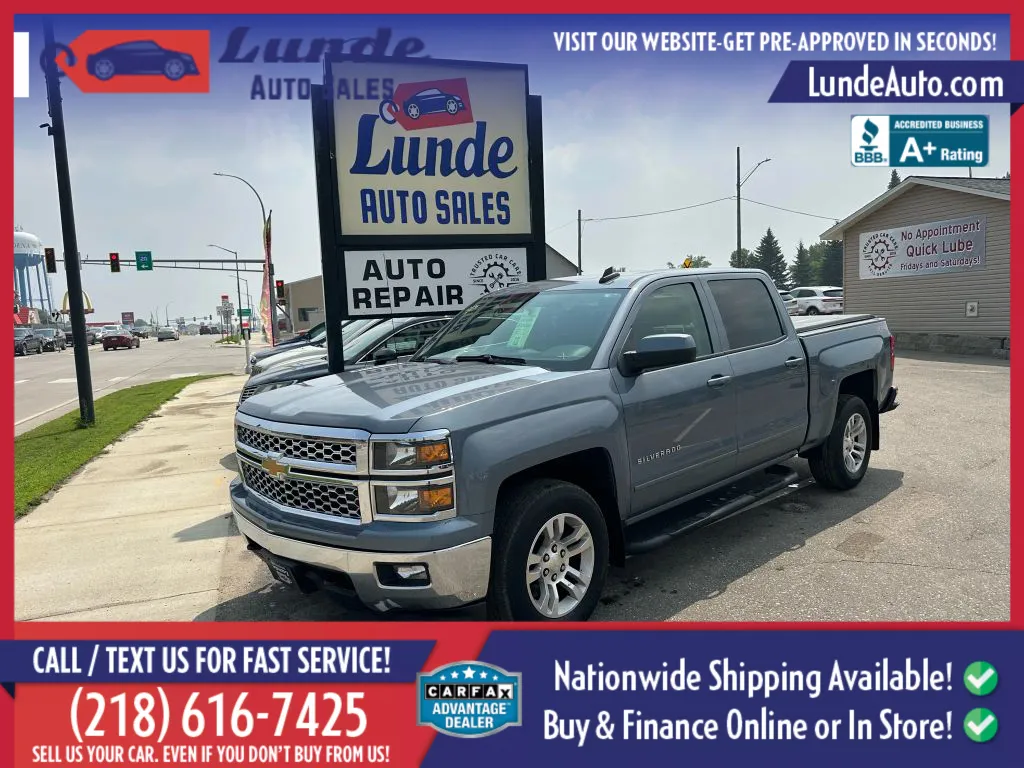 Gray 2015 Chevrolet Silverado 1500 Crew Cab LT Pickup 4D 5 3/4 ft for sale in Wadena, MN