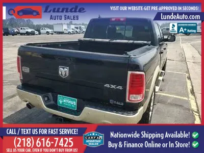 Another view of 2015 Ram 1500 Crew Cab Laramie Longhorn Pickup 4D 5 1/2 ft for sale in Wadena, MN at Lunde Auto Sales