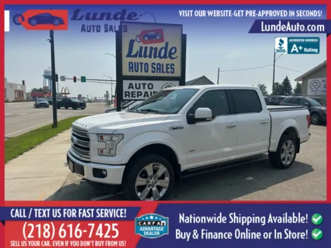 White 2017 Ford F-150 SuperCrew Cab Limited Pickup 4D 5 1/2 ft for sale in Wadena, MN