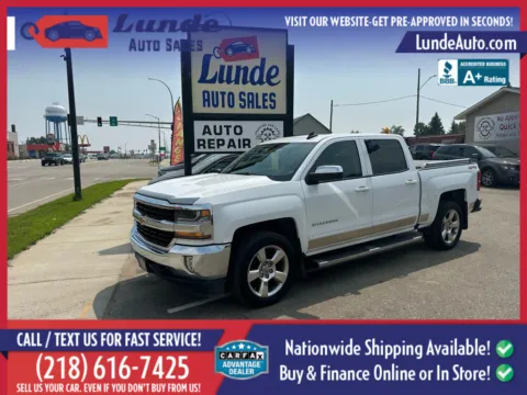 White 2018 Chevrolet Silverado 1500 Crew Cab LT Pickup 4D 5 3/4 ft for sale in Wadena, MN