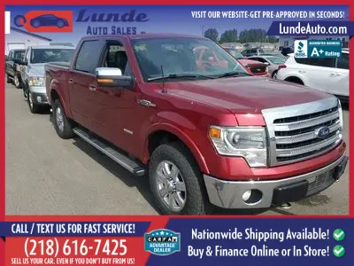 Photos of 2013 Ford F-150 SuperCrew Cab Lariat Pickup 4D 5 1/2 ft for sale in Wadena, MN at Lunde Auto Sales