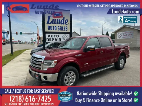 Red 2013 Ford F-150 SuperCrew Cab Lariat Pickup 4D 5 1/2 ft for sale in Wadena, MN