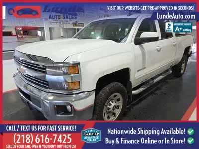 White 2018 Chevrolet Silverado 2500 HD Crew Cab LT Pickup 4D 6 1/2 ft for sale in Wadena, MN