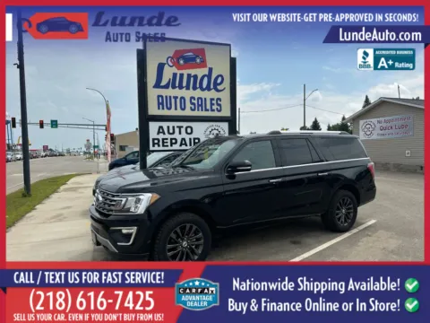 Black 2019 Ford Expedition MAX Limited Sport Utility 4D for sale in Wadena, MN