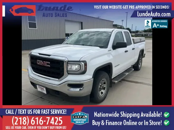 White 2016 GMC Sierra 1500 Double Cab Pickup 4D 6 1/2 ft for sale in Wadena, MN
