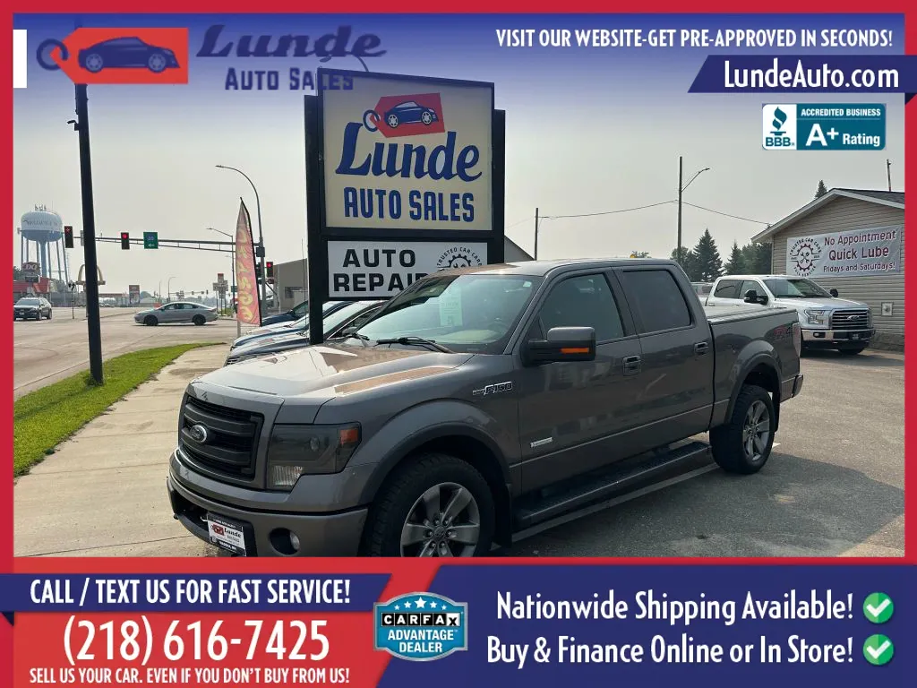 Gray 2013 Ford F-150 SuperCrew Cab FX4 Pickup 4D 5 1/2 ft for sale in Wadena, MN