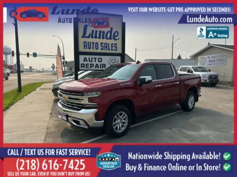 Red 2020 Chevrolet Silverado 1500 Crew Cab LTZ Pickup 4D 5 3/4 ft for sale in Wadena, MN