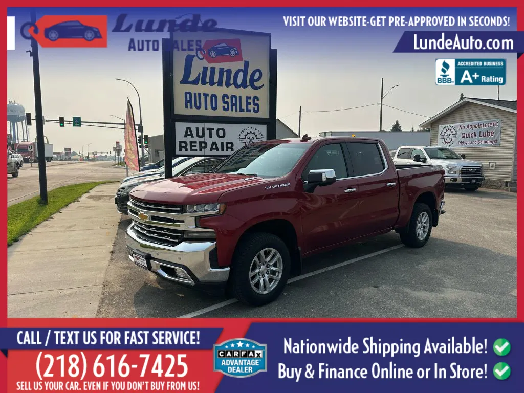 Red 2020 Chevrolet Silverado 1500 Crew Cab LTZ Pickup 4D 5 3/4 ft for sale in Wadena, MN