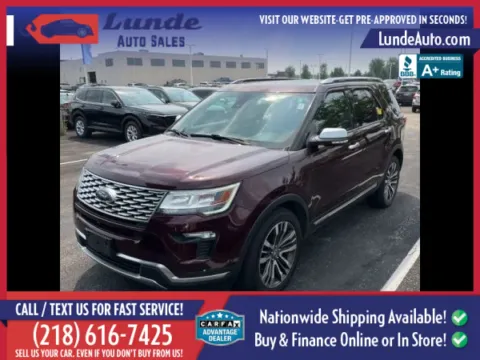 Red 2019 Ford Explorer Platinum Sport Utility 4D for sale in Wadena, MN