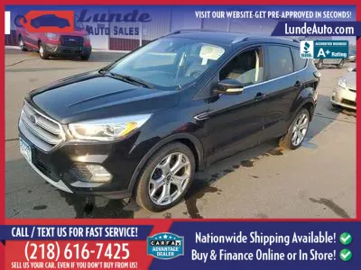 Black 2017 Ford Escape Titanium Sport Utility 4D for sale in Wadena, MN