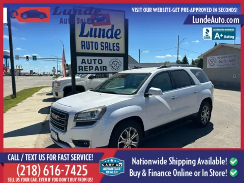 White 2016 GMC Acadia SLT-1 Sport Utility 4D for sale in Wadena, MN