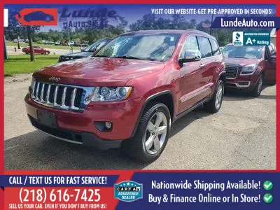 Red 2013 Jeep Grand Cherokee Overland Sport Utility 4D for sale in Wadena, MN