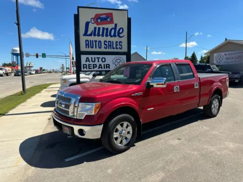 Red 2011 Ford F-150 SuperCrew Cab Lariat Pickup 4D 6 1/2 ft for sale in Wadena, MN