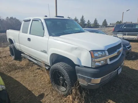 White 2004 Chevrolet Silverado 2500 HD Extended Cab LT Pickup 4D 6 1/2 ft for sale in Wadena, MN